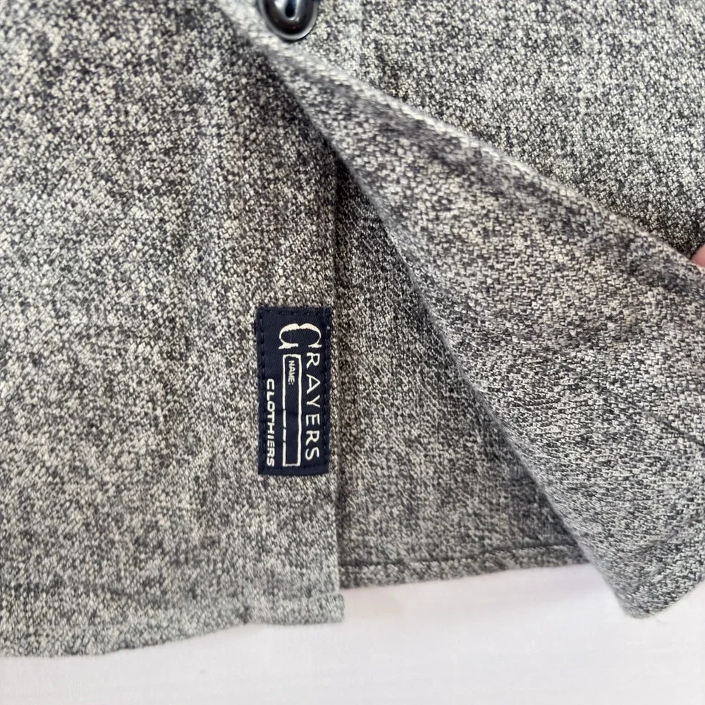 Grayers Heritage Flannels Shirt Mens Large Gray Flannel Button‎ Down Long Sleeve